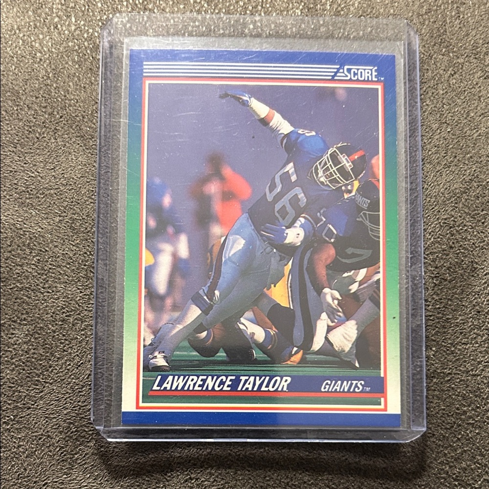 Lawrence Taylor New York Giants Score Football Card - Blue/Green